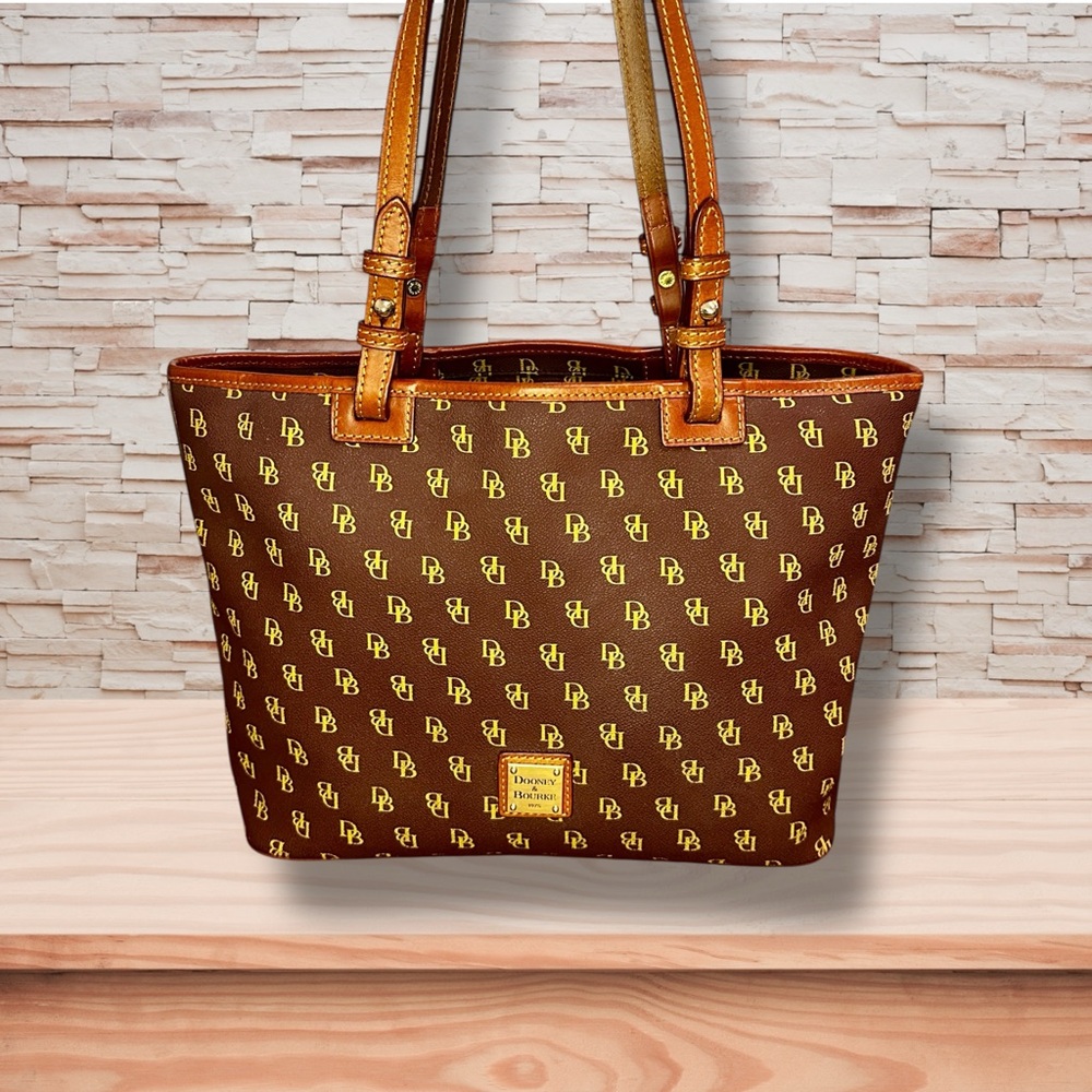 Dooney & Bourke Brown and Gold Tote Bag